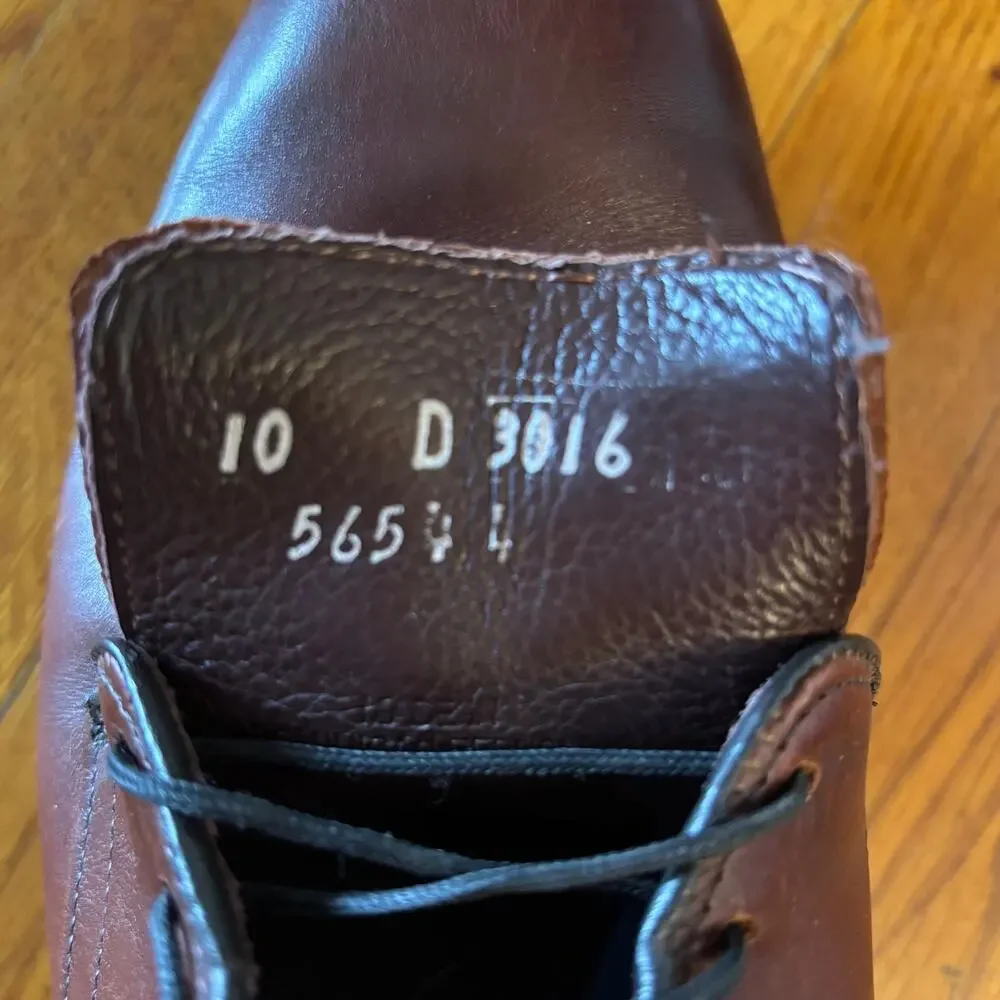 Allen Edmonds LAX Men's US 10 Brown Leather Derby Shoes